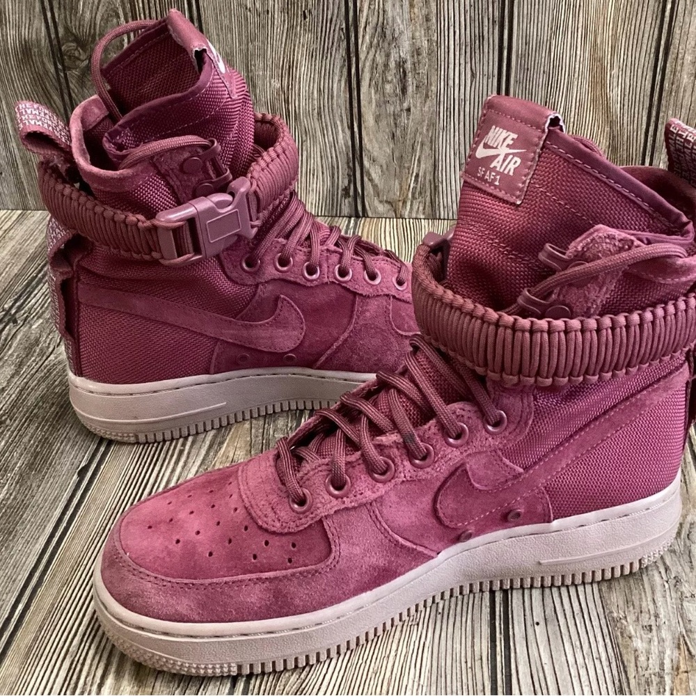 Nike SF Air Force 1 High Dusty Rose Pink Suede Sneakers Women’s 7.5 Tactical AF1 - Picture 3 of 10
